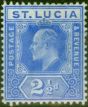 Rare Postage Stamp St Lucia 1907 2 1/2d Blue SG69 V.F MNH