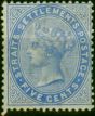 Straits Settlements 1883 5c Blue SG65 Good MM (2) Queen Victoria (1840-1901) Collectible Stamps
