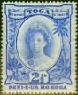 Old Postage Stamp Tonga 1934 2 1/2d Bright Ultramarine SG59 Fine LMM (2)