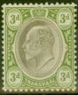 Collectible Postage Stamp from Transvaal 1902 3d Black & Sage-Green SG248 Good Mtd Mint