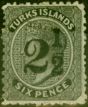 Old Postage Stamp from Turks Islands 1881 2 1/2 on 6d Black SG28 Fine Mtd Mint