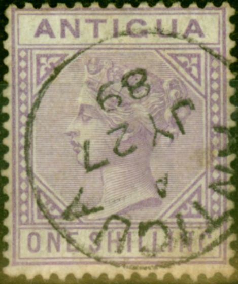Collectible Postage Stamp from Antigua 1886 1s Mauve SG30 Good Used