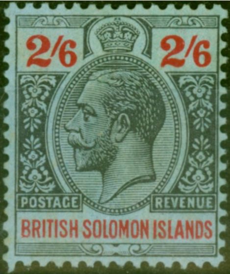 British Solomon Islands 1914 2s6d Black & Red-Blue SG35 Fine MM  King George V (1910-1936) Valuable Stamps