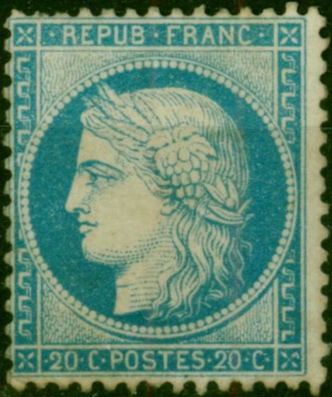 France 1870 20c Pale Blue SG137 Fine Unused  Queen Victoria (1840-1901) Collectible Stamps