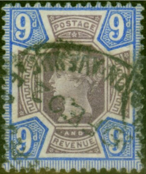 Collectible Postage Stamp GB 1887 9d Dull Purple & Blue SG209 Fine Used