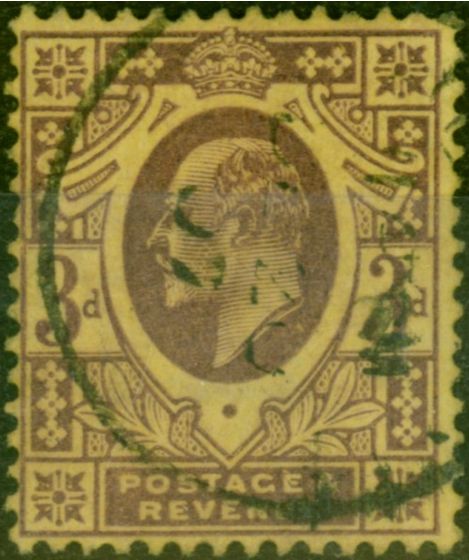 GB 1902 3d Dull Reddish Purple-Yellow Lemon Back SG233 Fine Used  King Edward VII (1902-1910) Valuable Stamps