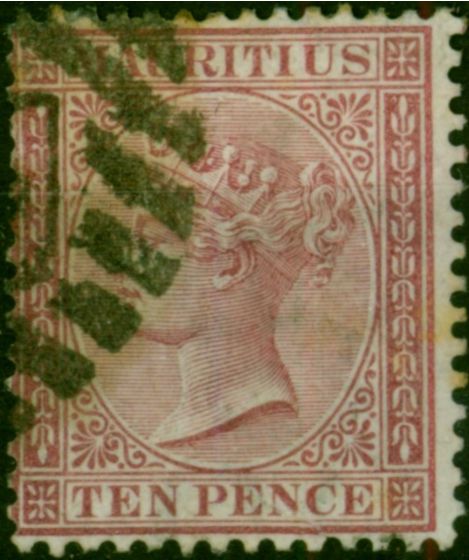 Mauritius 1872 10d Maroon SG67 Fine Used (3). Queen Victoria (1840-1901) Used Stamps