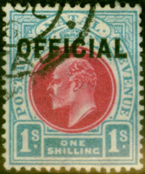 Collectible Postage Stamp from Natal 1904 1s Carmine & Pale Blue SG06 Very Fine Used