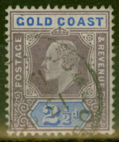 Collectible Postage Stamp from Gold Coast 1902 2 1/2d Dull Purple & Ultramarine SG41 Fine Used