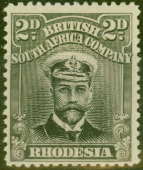 Rare Postage Stamp from Rhodesia 1913 2d Black & Brownish Grey SG220 Fine & Fresh Mtd Mint
