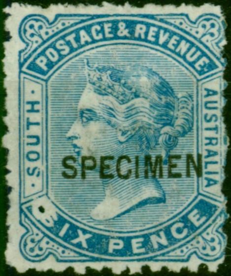 South Australia 1887 6d Blue Specimen SG185s Fine MM . Queen Victoria (1840-1901) Mint Stamps