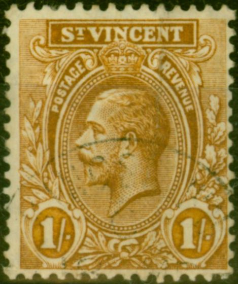 Old Postage Stamp St Vincent 1927 1s Ochre SG138a Fine Used