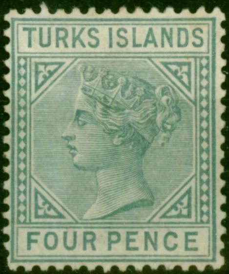 Turks Islands 1884 4d Grey SG57 Good MM  Queen Victoria (1840-1901) Old Stamps