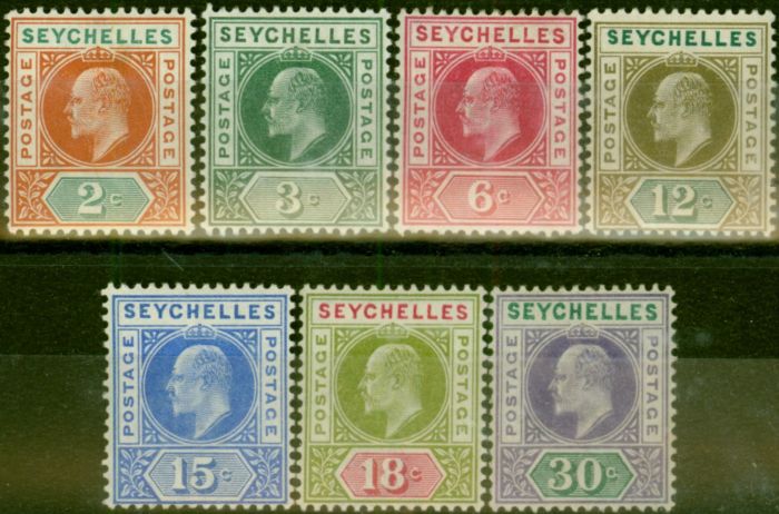 Old Postage Stamp Seychelles 1903 Set of 7 to 30c SG46-52 Fine & Fresh MM
