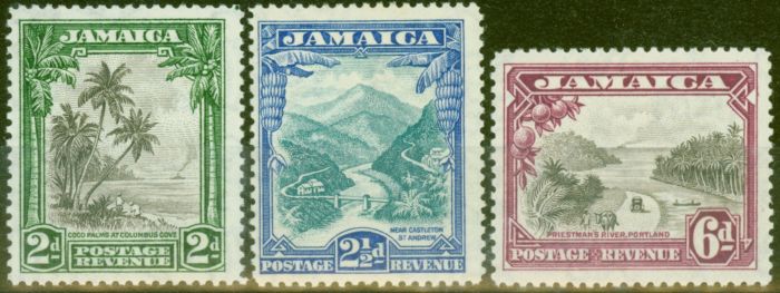 Valuable Postage Stamp from Jamaica 1932 set of 3 SG111-113 Fine Lightly Mtd Mint