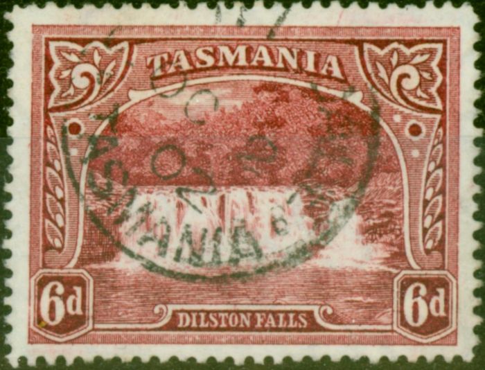 Collectible Postage Stamp from Tasmania 1900 6d Lake SG236 Very Fine Used