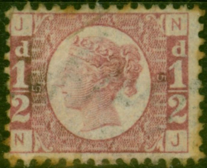 Collectible Postage Stamp GB 1870 1/2d Rose SG49 Pl. 5 Good MM