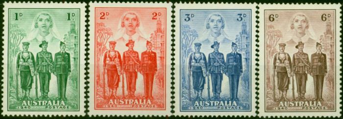 Australia 1940 Imperial Forces Set of 4 SG196-199 Fine MNH . King George VI (1936-1952) Mint Stamps