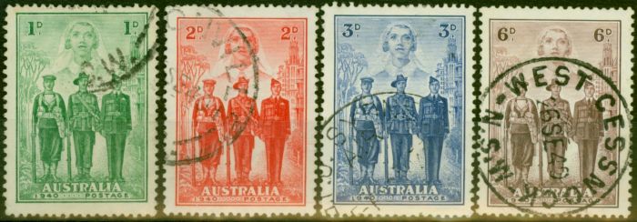 Rare Postage Stamp from Australia 1940 Imperial Forces Set of 4 SG196-199 Fine Used