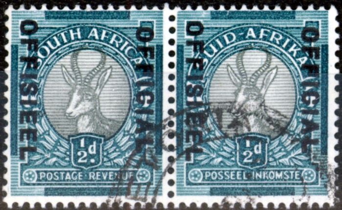 Valuable Postage Stamp from South Africa 1940 1/2d Grey & Blue-Green SG031a Fine Used (14)