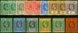 Rare Postage Stamp from Gold Coast 1913-21 Extended Set of 15 SG71-84 Fine & Fresh Mtd Mint
