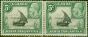 KUT 1937 5c Black & Green SG111a 'Rope Joined' Good MM Pair . King George VI (1936-1952) Mint Stamps