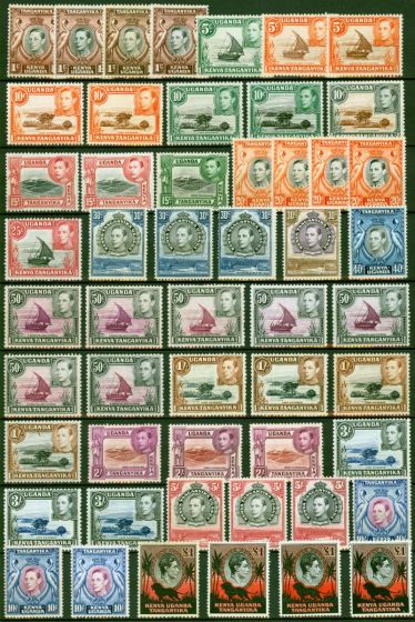 KUT 1938-54 Extended Set of 52 SG131-150b All Perfs, Shades & Types Fine LMM CV £3185. King George VI (1936-1952), Queen Elizabeth II (1952-2022) Mint Stamps