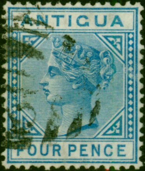 Antigua 1879 4d Blue SG20 Fine Used 2 Queen Victoria (1840-1901) Valuable Stamps