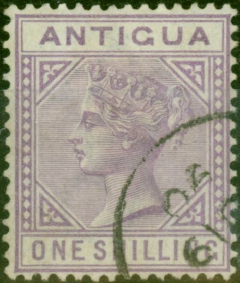 Collectible Postage Stamp Antigua 1886 1s Mauve SG30 Fine Used