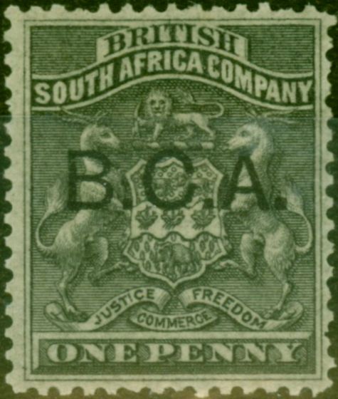 Rare Postage Stamp from B.C.A Nyasaland 1891 1d Black SG1 Fine Mtd Mint