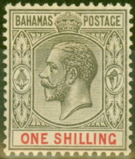 Collectible Postage Stamp from Bahamas 1926 1s Black & Carmine SG123 V.F Very Lightly Mtd Mint