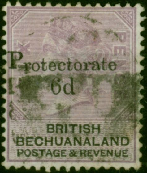 Bechuanaland 1888 6d on 6d Lilac & Black SG45 Fine Used Queen Victoria (1840-1901) Valuable Stamps
