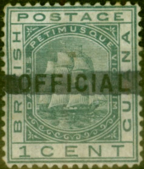 Collectible Postage Stamp from British Guiana 1878 Provisional 1c Slate SG139 Fine Unused