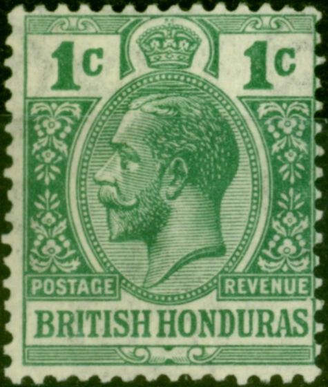Collectible Postage Stamp from British Honduras 1921 1c Green SG122 V.F Very Lightly Mtd Mint