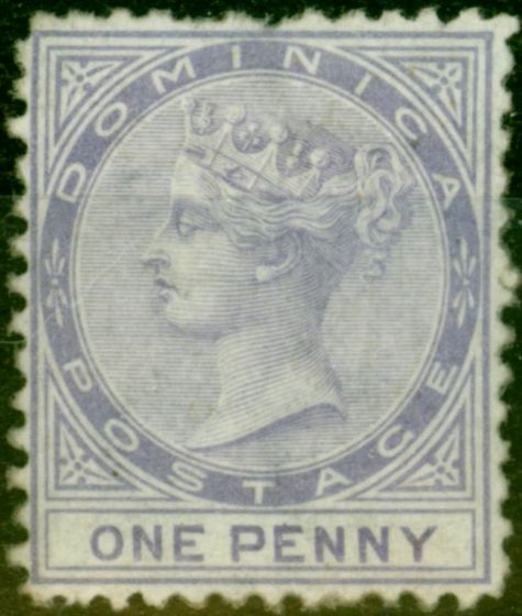 Old Postage Stamp from Dominica 1874 1d Lilac SG1 Fine Mounted Mint