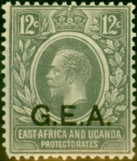 Old Postage Stamp G.E.A Tanganyika 1921 12c Slate-Grey SG63 Fine LMM