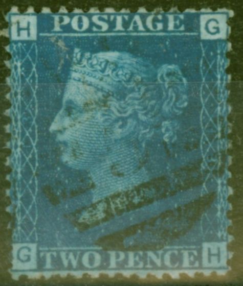 Collectible Postage Stamp from GB 1869 2d Blue SG46 Pl 13 (G-H) V.F.U