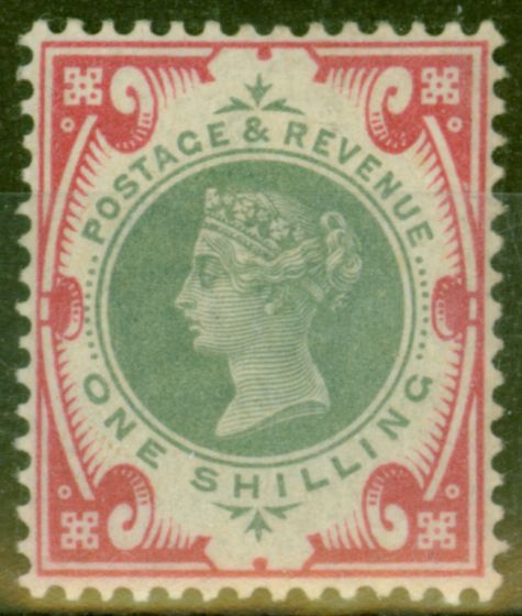 Collectible Postage Stamp from GB 1900 1s Green & Carmine SG214 V.F Lightly Mtd Mint