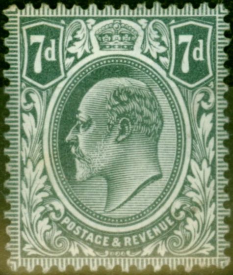 Rare Postage Stamp from GB 1902 7d Grey-Black SG249 Fine Mtd Mint