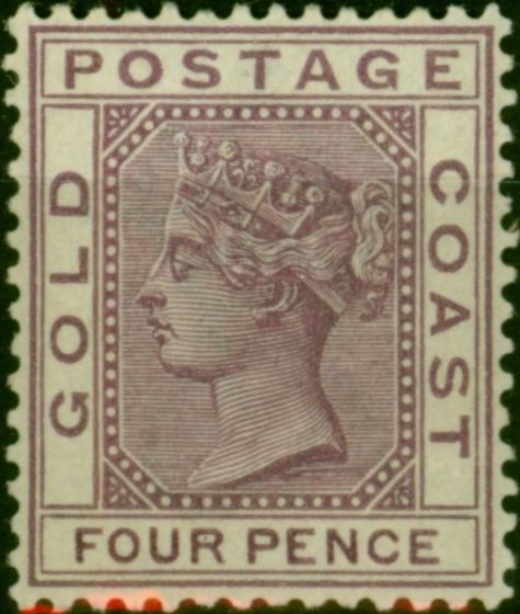 Gold Coast 1885 4d Deep Mauve SG16 Fine VLMM  Queen Victoria (1840-1901) Rare Stamps