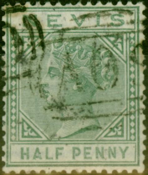Collectible Postage Stamp Nevis 1883 1/2d Dull Green SG25 Fine Used
