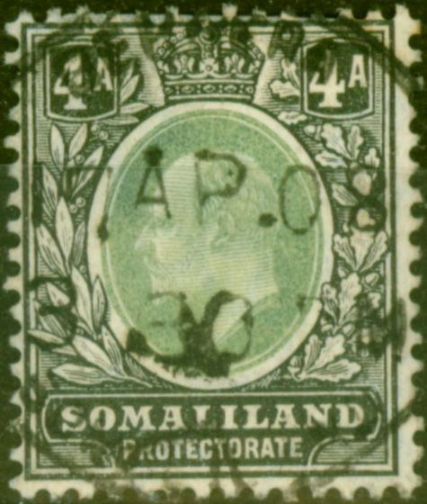 Valuable Postage Stamp Somaliland 1905 4a Green & Black SG50 Good Used