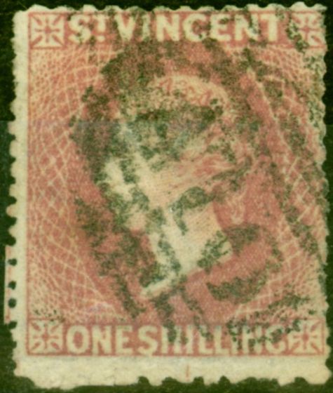 Collectible Postage Stamp from St Vincent 1873 1s Lilac-Rose SG20 Fine Used