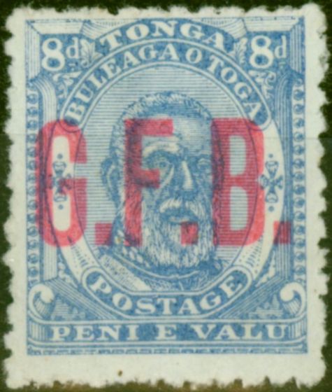 Valuable Postage Stamp Tonga 1893 8d Ultramarine SG04 Fine LMM