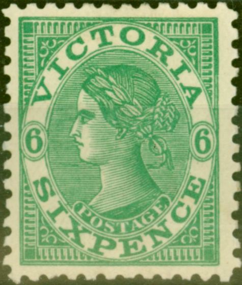 Collectible Postage Stamp from Victoria 1903 6d Emerald SG406 Fine Mtd Mint