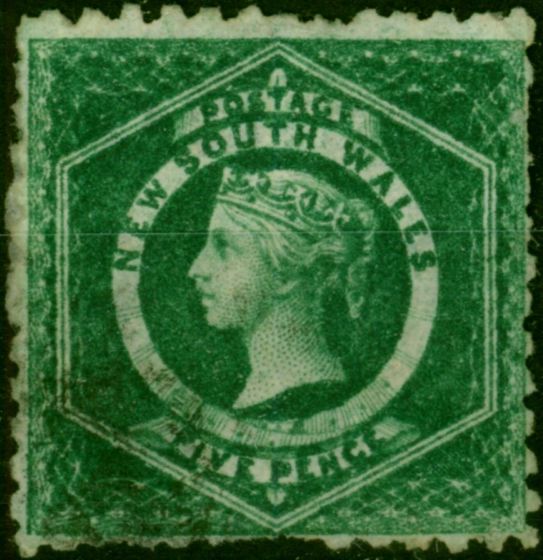 N.S.W 1882 5d Bright Green SG232 P.10 Good Used. Queen Victoria (1840-1901) Used Stamps
