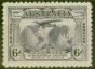 Rare Postage Stamp from Australia 1931 6d Violet SG123a Re-Entry V.F Lightly Mtd Mint