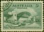 Old Postage Stamp from Australia 1932 Sydney Harbour Bridge 5s Blue-Green SG143 Superb Used