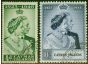Cayman Islands 1948 RSW Set of 2 SG129-130 V.F.U King George VI (1936-1952) Old Royal Silver Wedding Stamp Sets