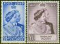 Falklands Islands 1948 RSW set of 2 SG166-167 Fine Very Lightly Mtd Mint  King George VI (1936-1952) Collectible Royal Silver Wedding Stamp Sets